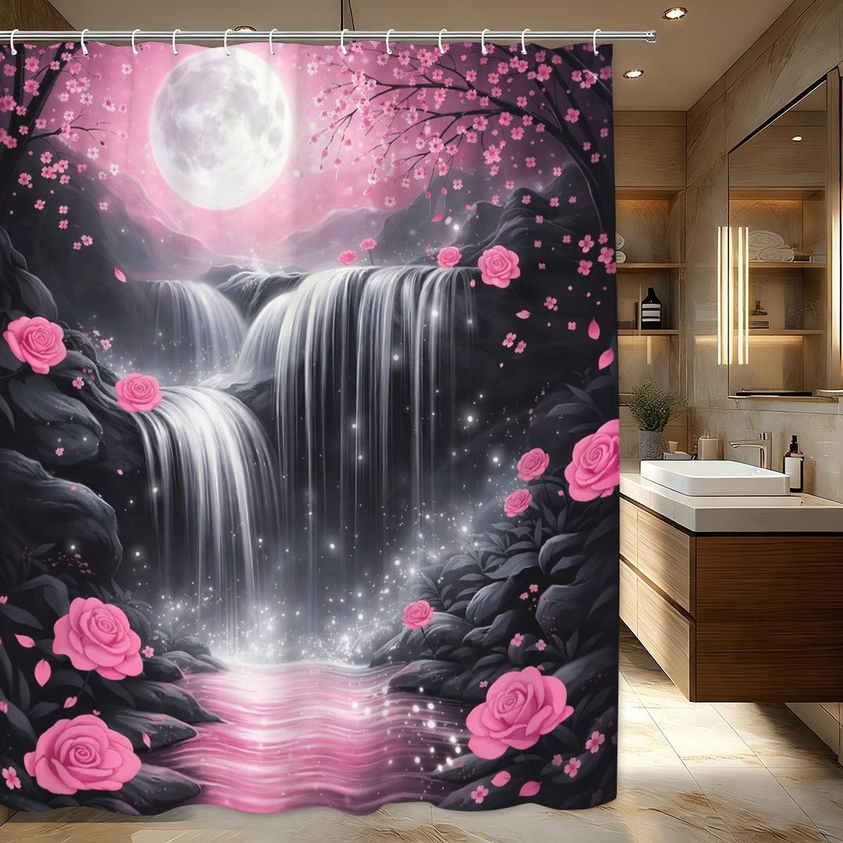 

Vivid Scene Pattern Polyester Shower Curtain - Decorative Bath Curtain With Fantasy, Nature & Marine Themed Prints For Bathroom W60H190(CM)-1 Pcs