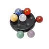 7Pcs Chakra Stones with Obsidian Base Chakra Stones Healing Crystals Set for Beginners Professional