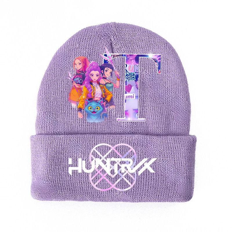 KPop Dem0n Hnuters Strickmützen Winter Warme Winddichte Mütze Anime Beanie Kinder Kinder Mützen