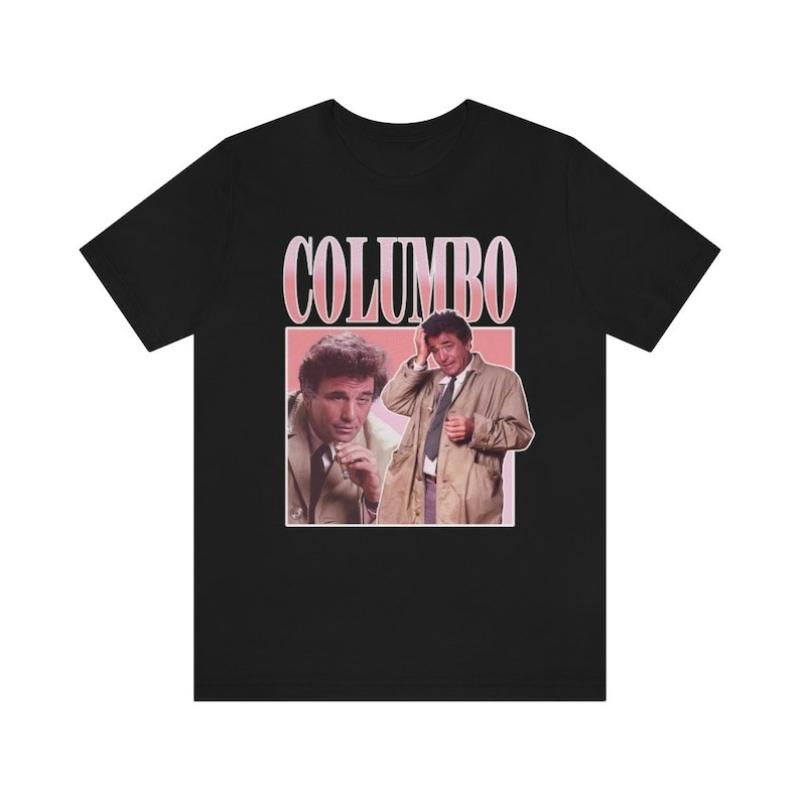 Columbo Fan Retro 90s Vintage Bootleg Rap Meme Holiday Fashion Valentines Day Printed TShirt Tops Gift Summer Shortsleev