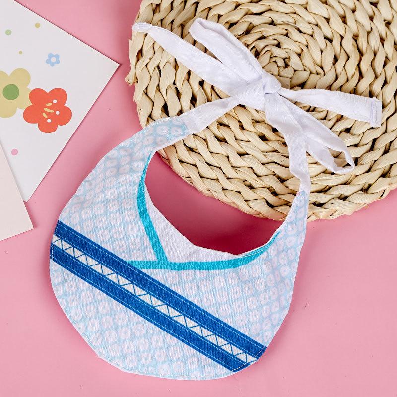 Dog Cat Saliva Towel Pink Blue Double-sided Printed Bichon Spring Summer Autumn Scarf Supplies Pet Clothes Decoration Supplies