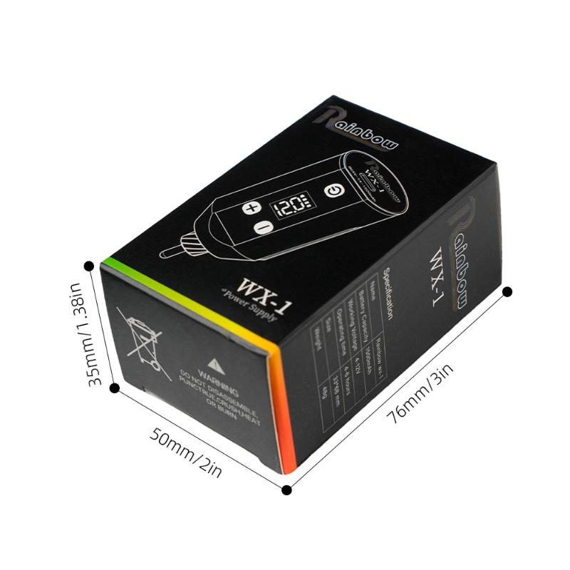 Rechargeable Tattoo Power Supply Cordless Battery 4‑12V USB 1500mAh Adjustable Voltage for Tattoo Pen Machines Mobile Professionals