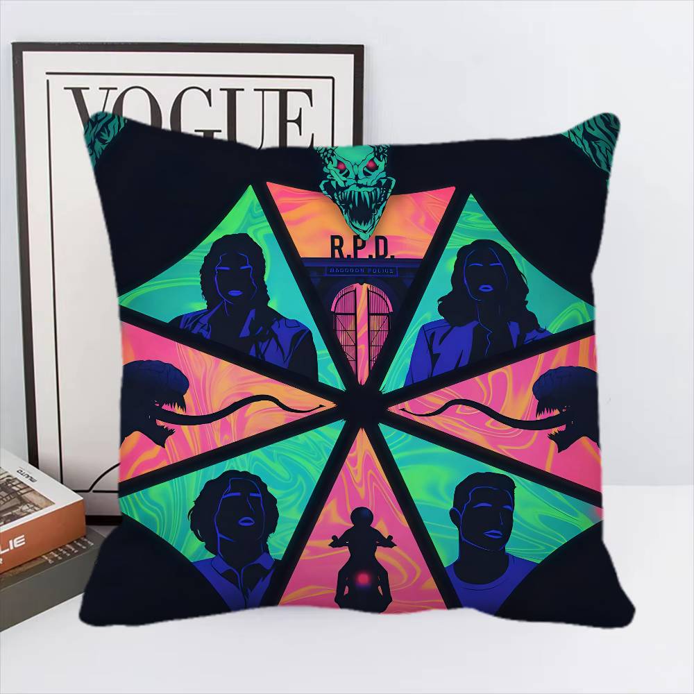 GAME E-Evils Cool R-Resident Pillow Case Square Pillow Bedroom Sofa Leisure Comfort Cushion Home Decoration