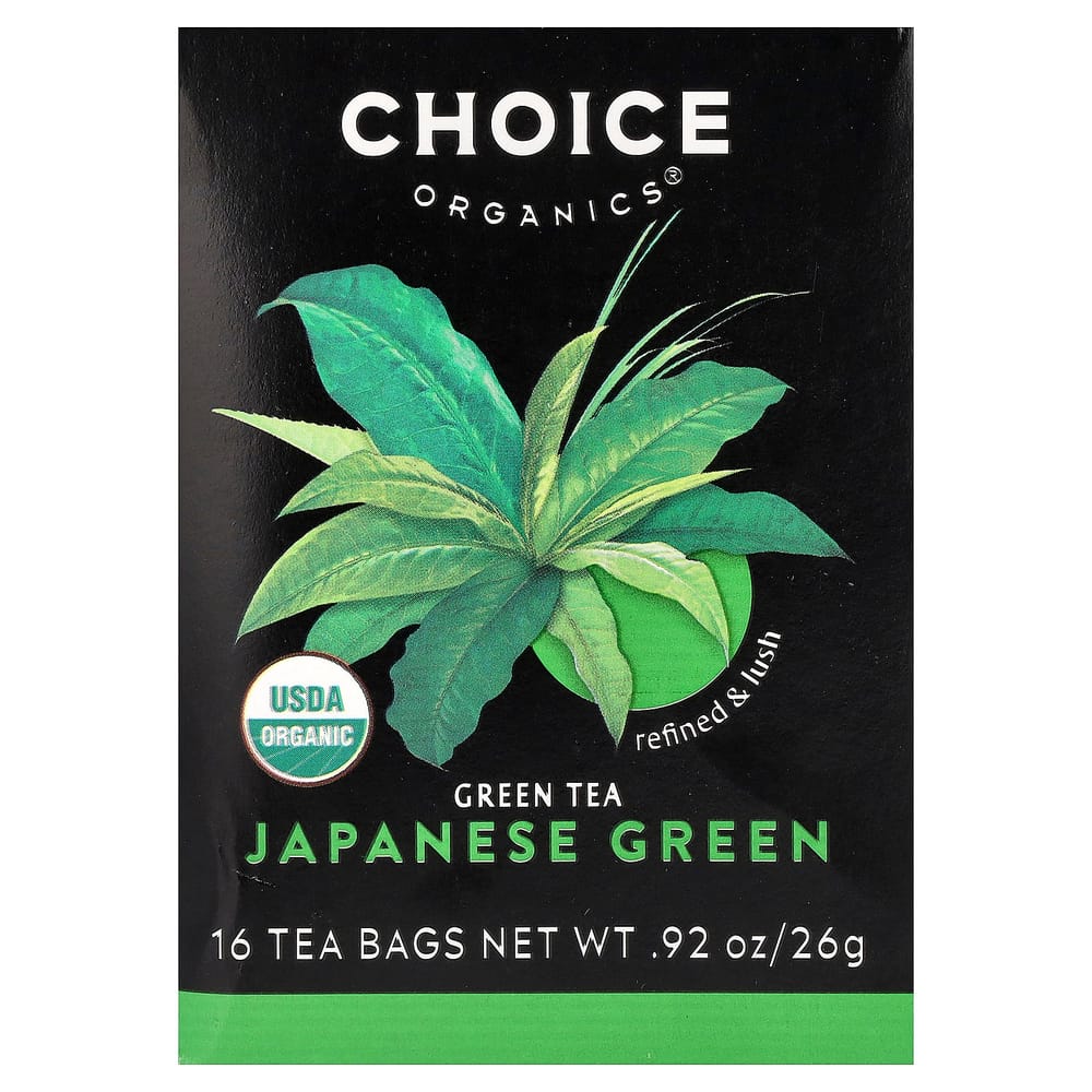 Choice Organic Teas Japanese Green Tea, 16 Tea Bags, 26g (0.92oz)