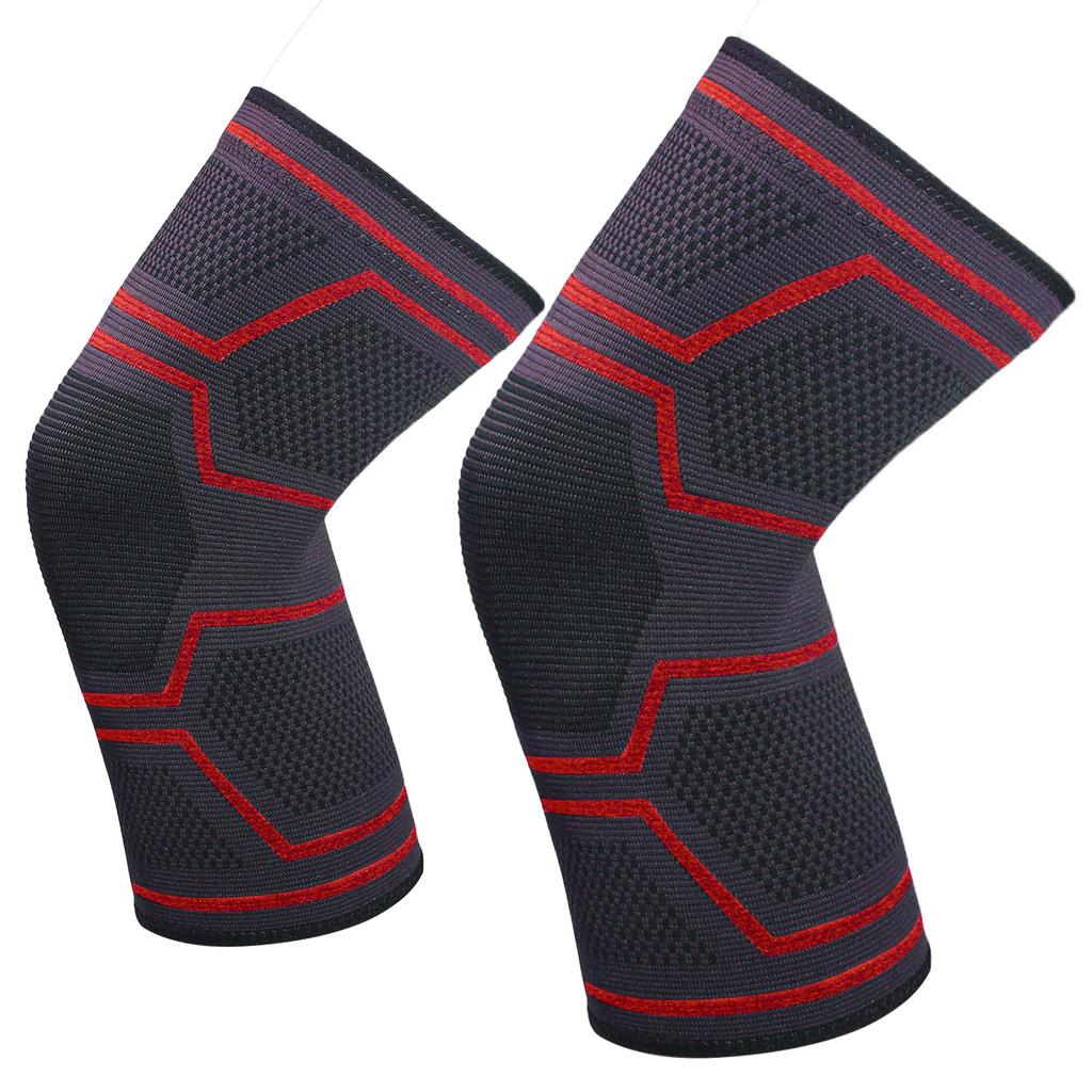 New Silicone Non-slip Sports Knee Pads Basketball Running Fitness Knee Pads Support Outdoor Mountaineering and Cycling Knitted Knee Pads