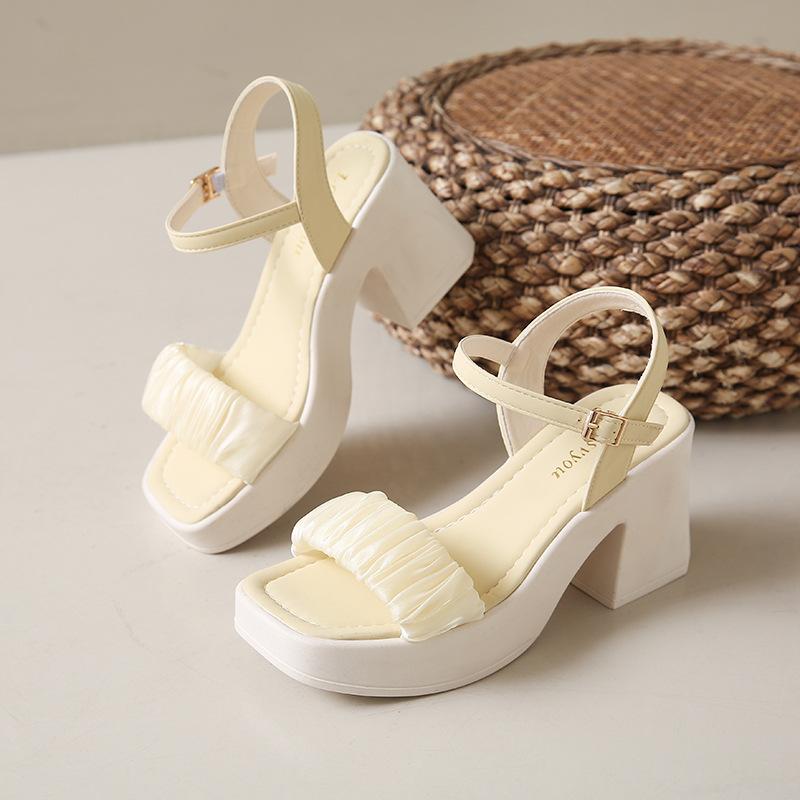 Versatile Thick Heel High Heel Sandals Female Summer 2025 New Mary Jane Fairy Style Fashion Sandals with Skirts