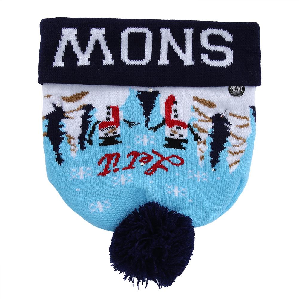 Christmas Knitted Soft Warm Winter Hat Light Hat for Children Adults Festivals Holiday PartyType 6