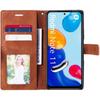 Coque + Verres TrempésPour Xiaomi Redmi Note 11 - Effet Cuir Elégant - Marron - Utilisation comme béquille