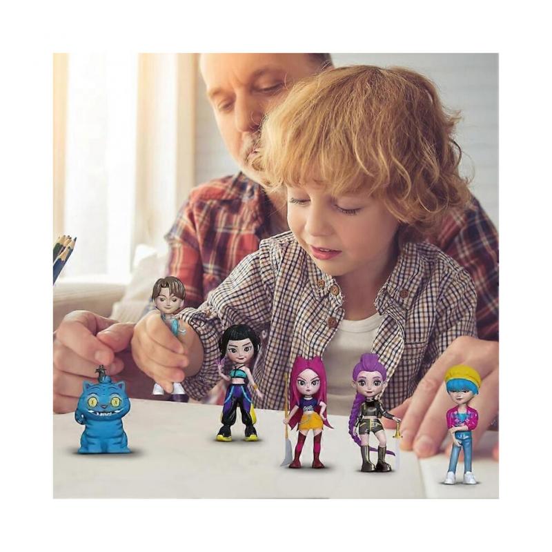 (6 piezas Mezcla B)6 Piezas K-POP Cazador de Demonios Muñecas Figura de Acción Saja Boys Juguete Rumi Mira Zoey Figurita Muñeca Regalo de Cumpleaños Para Niños Fans