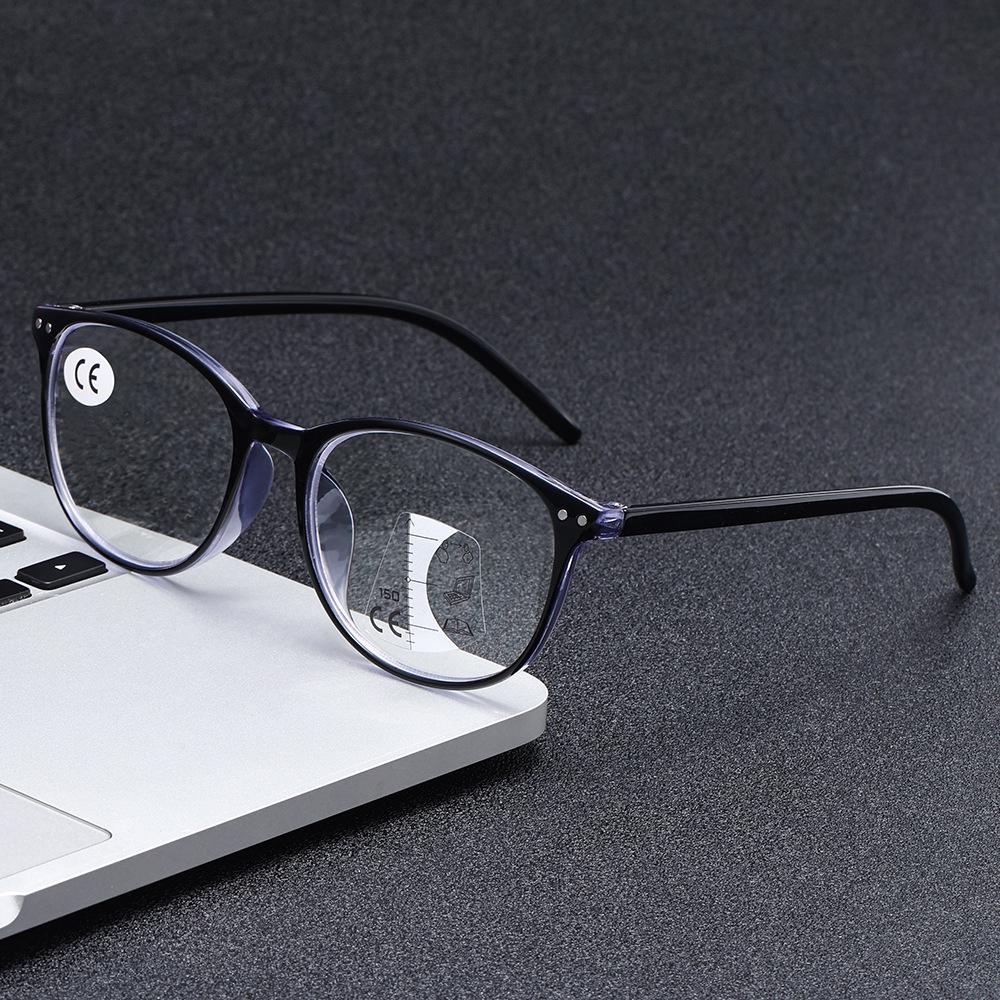 Multifocal Anti-Blue Light Reading Glasses for Presbyopia – Comfortable Dual-Use for Near and Far.