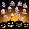 12pcs Cartoon Ghost Hanging Ornaments Funny Halloween Background Ornaments  Kids Toy Gifts