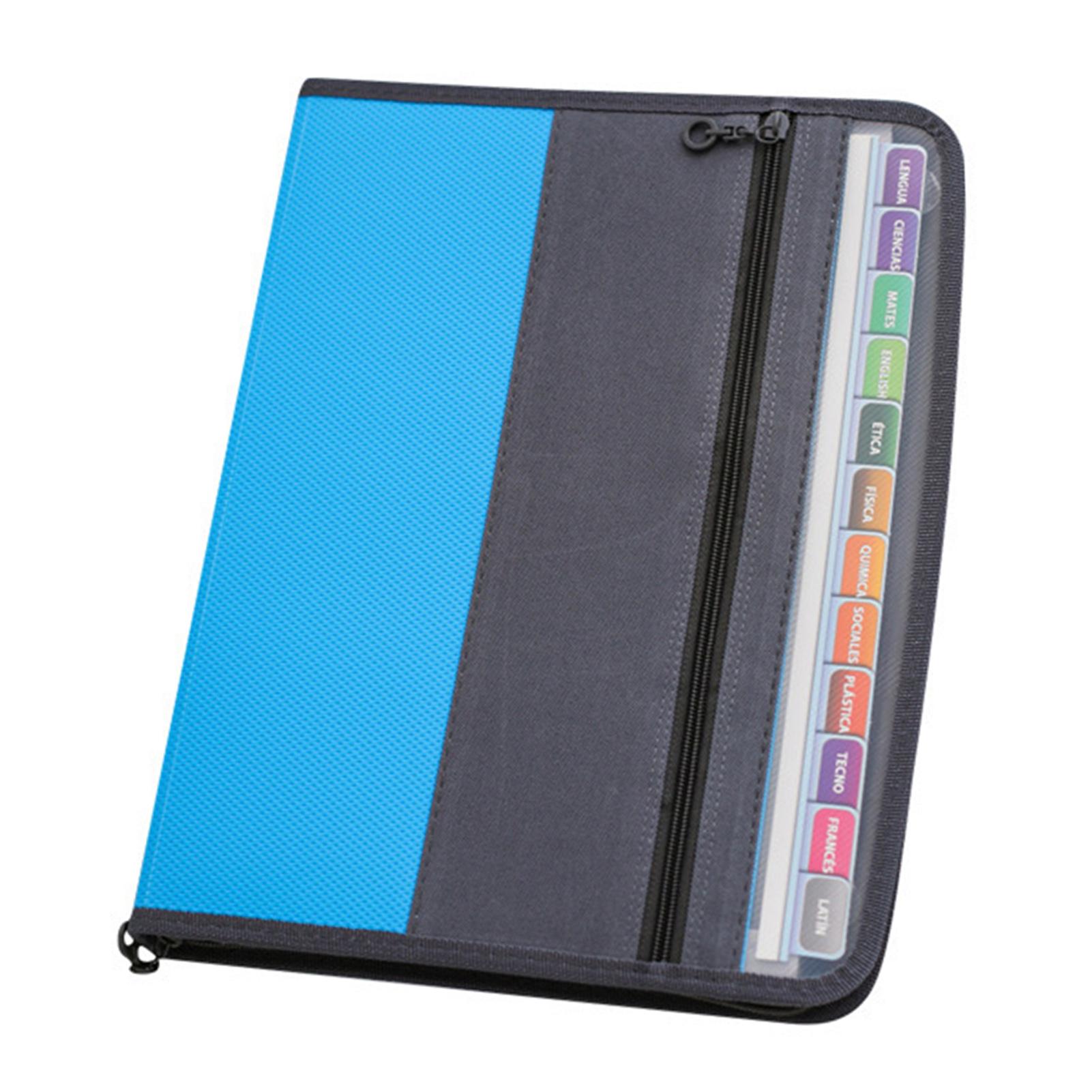 

Папка-органайзер синяя с двойной молнией 13 слоев A4 сумка для хранения файлов, данных, контрольных работ, папка-гармошка