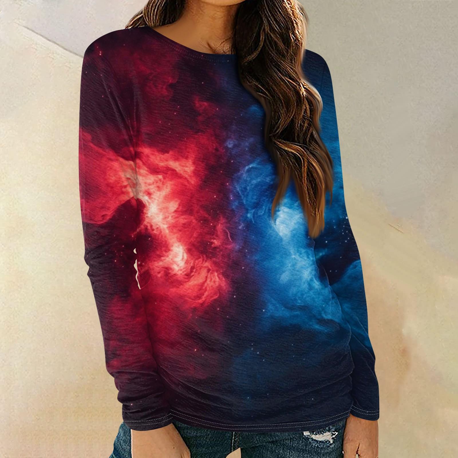 

Женские рубашки с длинным рукавом и круглым вырезом, базовая футболка, повседневный топ, модные осенние наряды, приталенные футболки XL арбуз красный