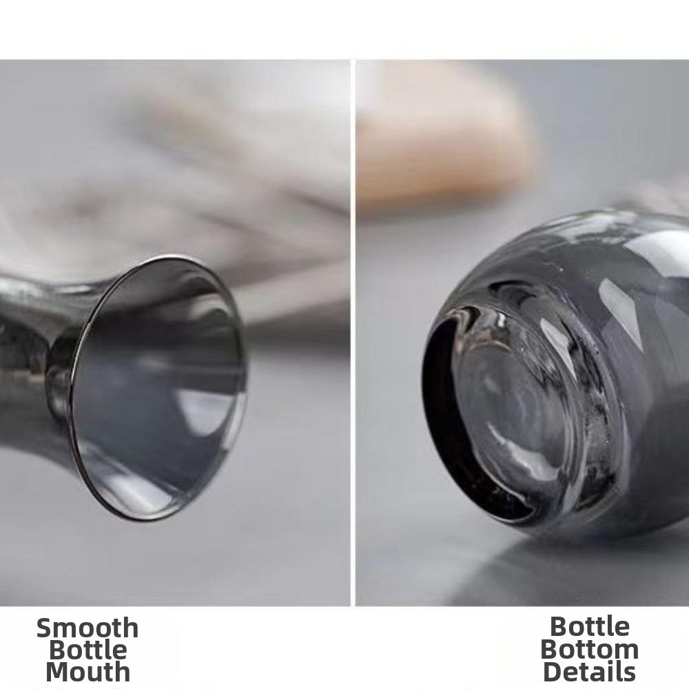 Slanted Mouth Transparent Glass Vase Water Droplet Shape Bud Vase Hydroponic Flower Vase Wedding