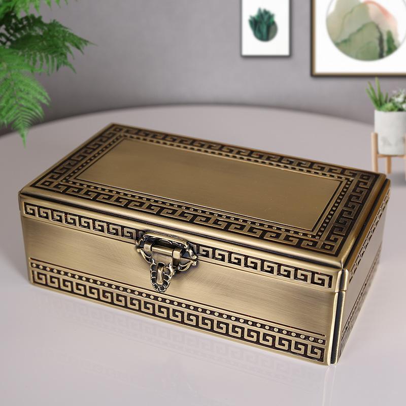 Classic Retro Jewelry Box Simple European Desktop Storage Box Jewelry Box High-end Storage Box Home Decoration