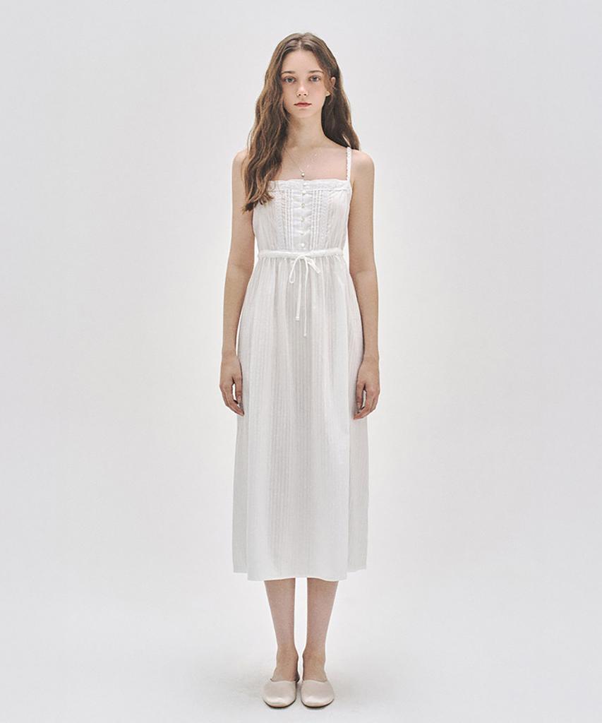 Lettedeupollin 023A Pure Sand Sleeveless Dress