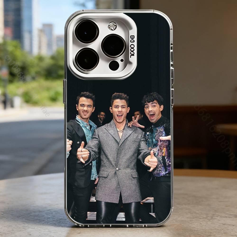 J-Jonas Brothers Band White Shockproof Phone Case For iPhone 17,16,15,14,13,12,11,Pro,XS,Max,Plus,Mini,SE iPhone15