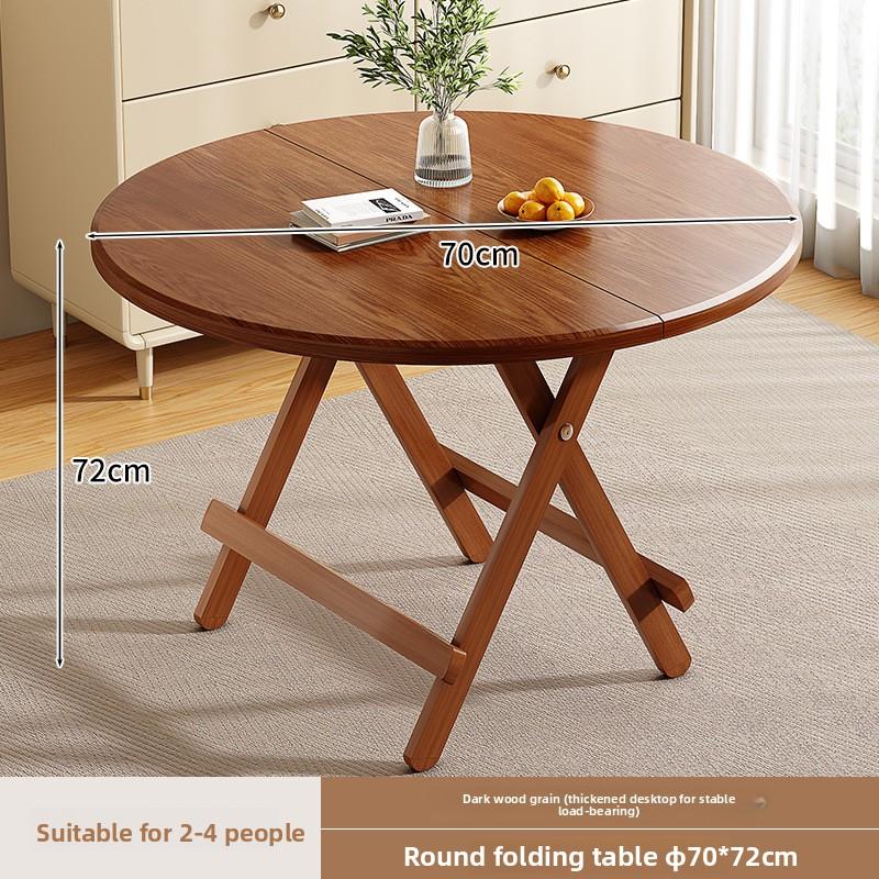 Sturdy Folding Dining Table - No Assembly Needed, Strong Stable Desk for Kitchen, Study & Office, round dining table,small table