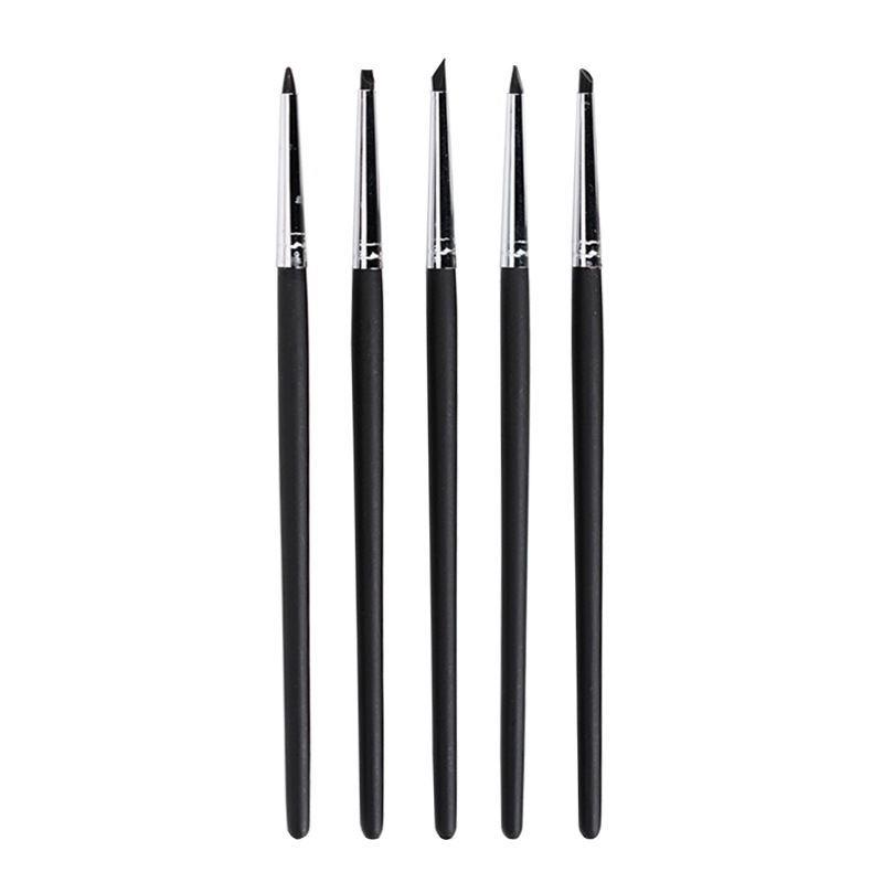 

Набор силиконовых кистей и ручки-ластика - 5 штук инструментов для лепки из глины для искусства.