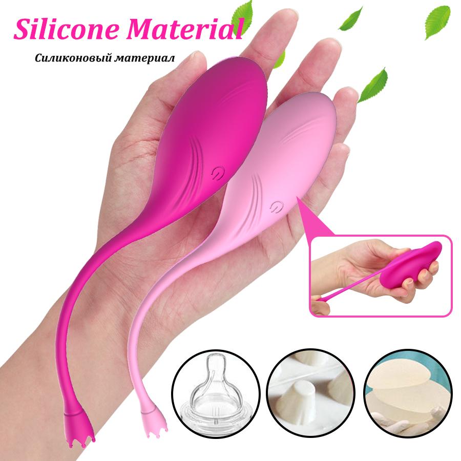 Bezdrátové dálkové ovládání Vibrační vajíčko napnuté cvičení 10 rychlostí G Spot Clit Vibrační míč pro ženy Sexuální hračky pro dospělé s vaginální stimulací