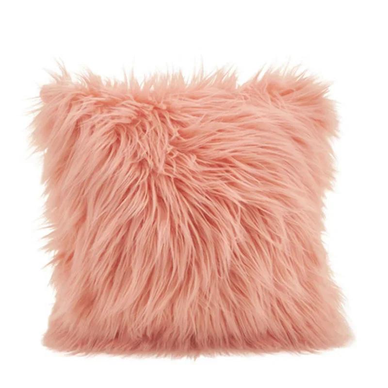 Soft Fur Plush Cushion Cover Home Decor Pillow Covers Living Room Bedroom Sofa Decorative pillowcase 45x45cm shaggy fluffy cover