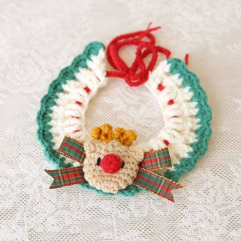 

Pet Christmas Decorations Clothes Accessories Dog Scarf Cat New Year Hat Teddy Dog Scarf Small Dog Pet Products 20-25cm(2.5KG)