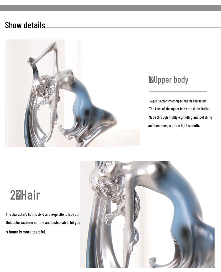 Elegant European Dancing Girl Figurine - Fashionable Home Decoration & Birthday Gift