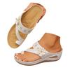 Women'S Platform Wedge Flip Flops Stylish And Casual Slip Floral Dressy Wedge Sandals For Women Earth Runners Women Sandals