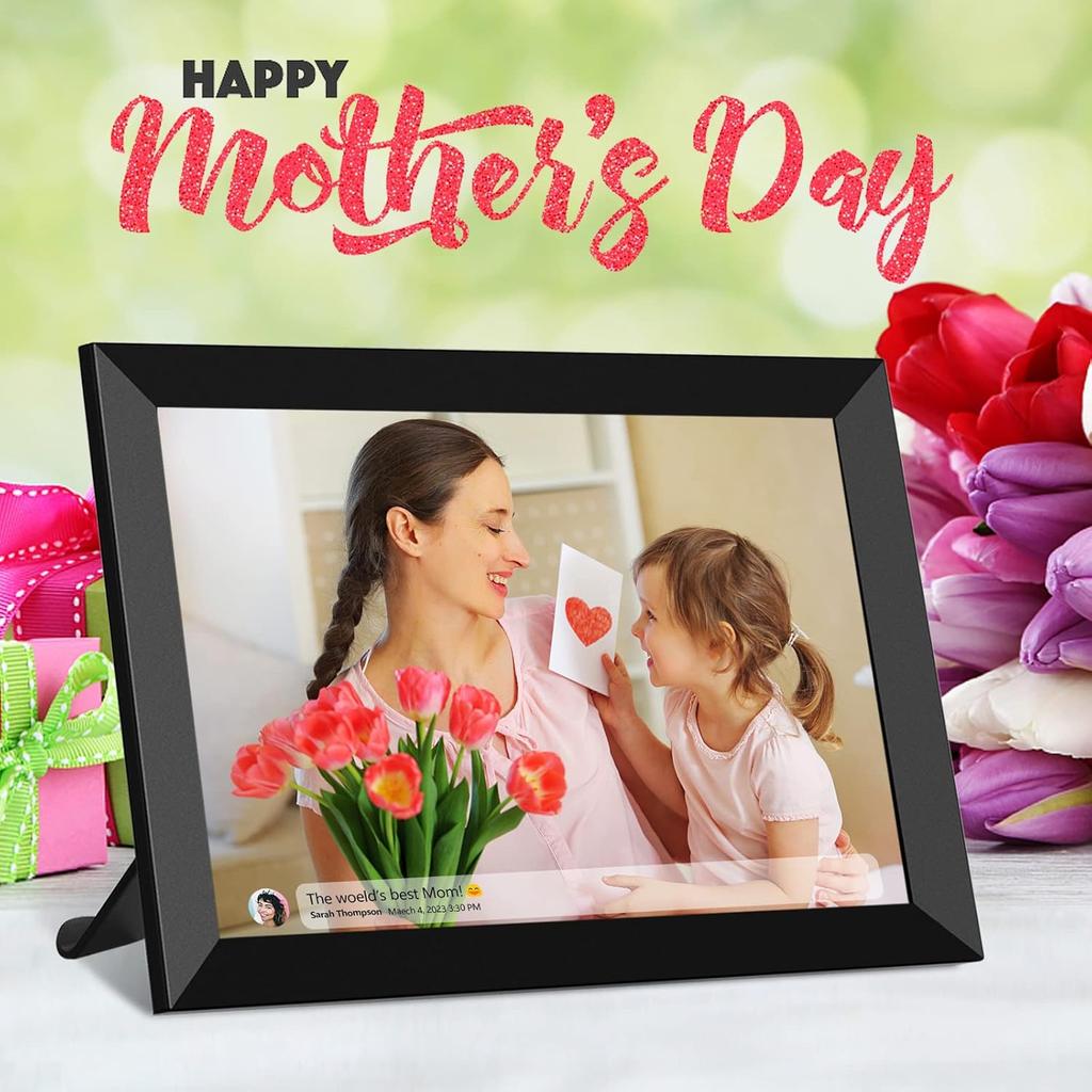 10.1-inch WiFi Digital Photo Frame, 1280*800 IPS High-definition Cloud Smart Digital Photo Frame, 64GB Storage Wall-mounted