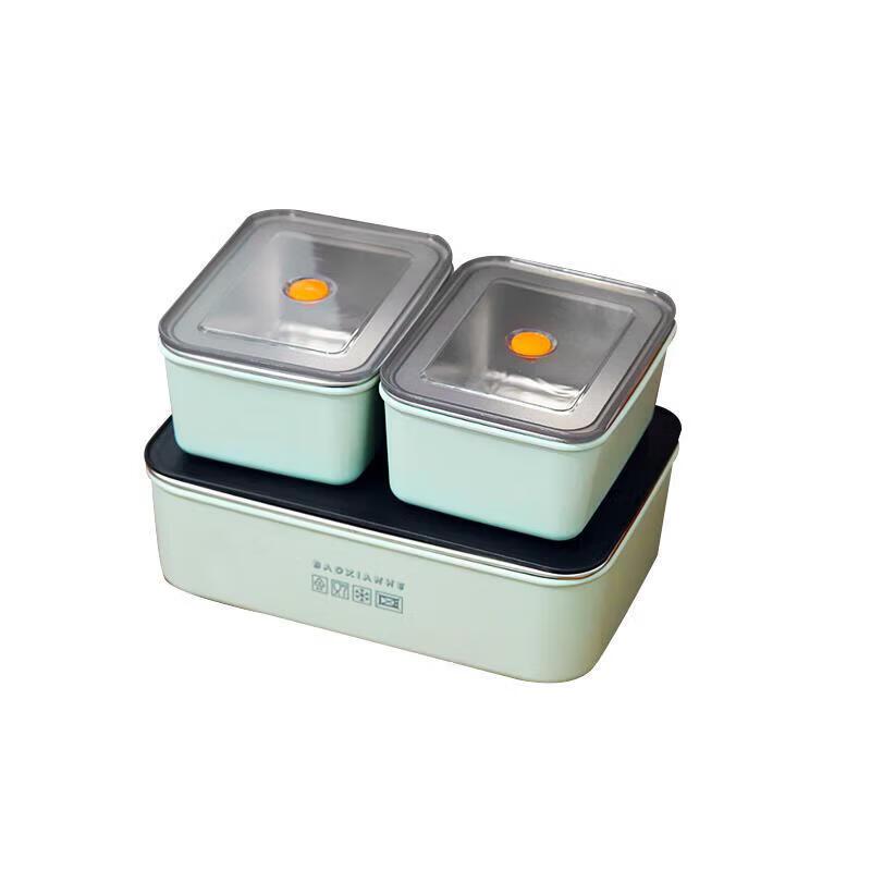 3-Piece 304 Stainless Steel Food Storage Container Set