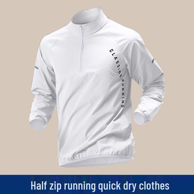 

Мужская быстросохнущая рубашка с длинным рукавом на молнии до середины для велоспорта и бега XL (Recommended 60kg-70kg)