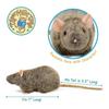 [VIAHART] Fancy Rat Reuben Plush Toy Gray S Size (Approx. 18cm) Big Kindness In a Small Body Wisdom Companion Realistic Rat Washable Stuffed Toy