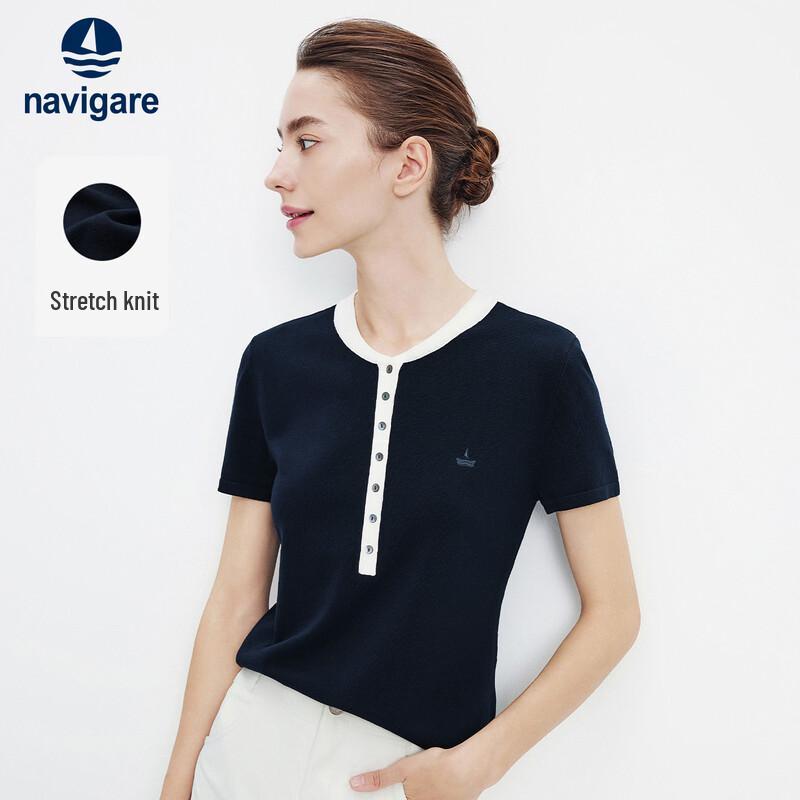 

Navigare Women s Short Sleeve Knit Top M