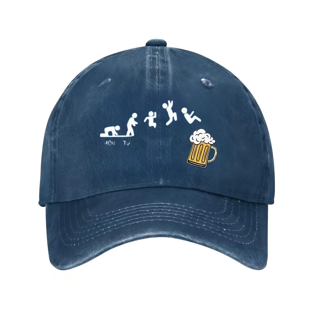 Beer Run Evolution Baseball Cap Polyester Graphic Print Casual Adjustable Dad Hat for Adults