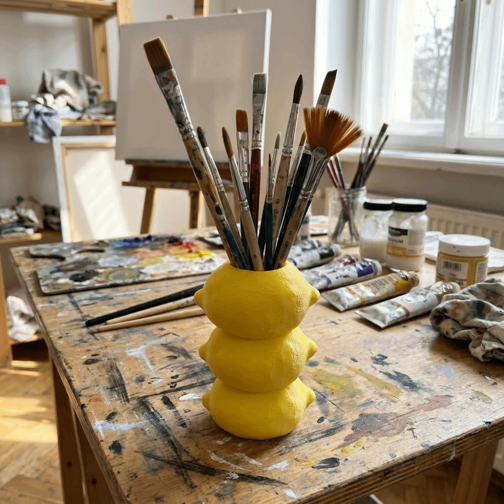 3D Printing Imitation Fruit Vase Nordic Style Fruit Model Vase Creative Lemon Vase Bedroom