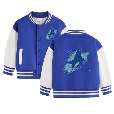Giacca da Baseball Color Block per Ragazzi e Ragazze - Stile Primavera/Autunno, Foderata in Velluto, Spessore Medio per Bambini