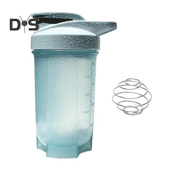 Protein Shaker Cup with Blender Ball 500ml Wide Mouth Shaker for Easy Mixing Portable Whey Protein Shaker Bottle for Sports Travel Camping
