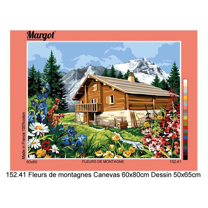Canevas Margot Fleurs De Montagne 60x80 cm