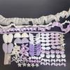 DIY Plush Ribbon Lace Trim Handmade Material Kit Angel Wings Plush Bunny Ears Bow Heart Star Handmade Colorful Material Pack Set