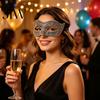 Soft Skin Friendly Party Masque Bling Rhinestone Masquerade for Women, Sparkly Venetian Half Shining Style Face Eye Halloween, Mardi Gras, Prom