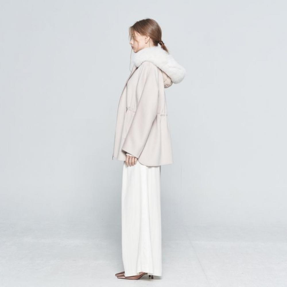 Sabatier Jachetă Pelerină din Lână cu Guler de Blană de Vulpe J22490ss