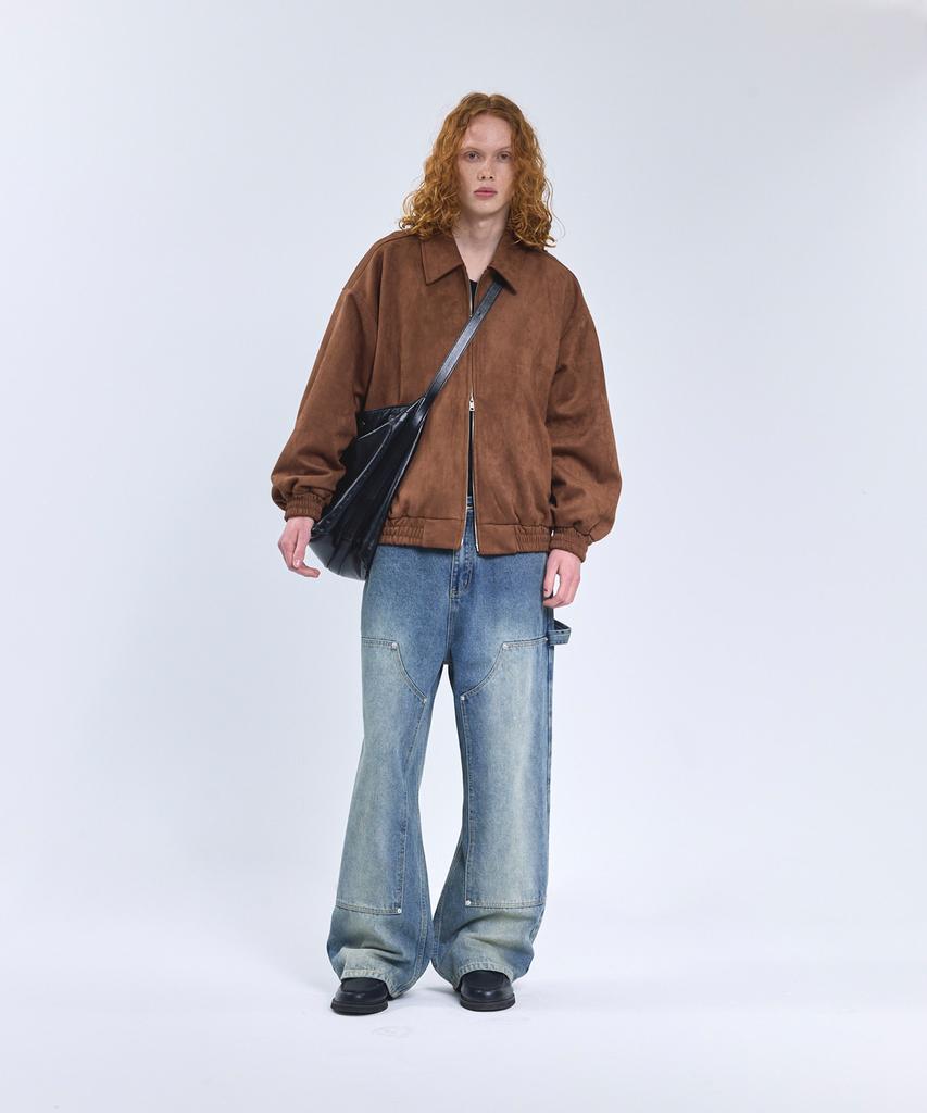 Standarderror 87-Stan009 [Renewal] Standard Blouson Suede Jacket Red Brown (C Type)