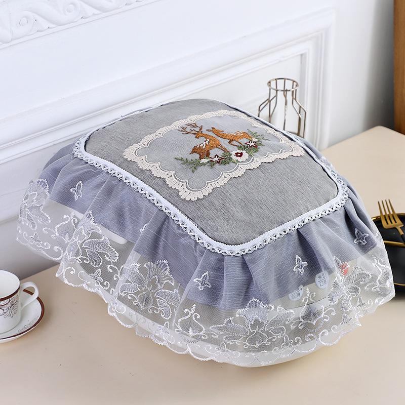 Universal Rice Cooker Dust Cover Air Fryer Cover Lace Rice Pot Cover Kitchen Electric Pressure Cooker Protector Dustproof Cover