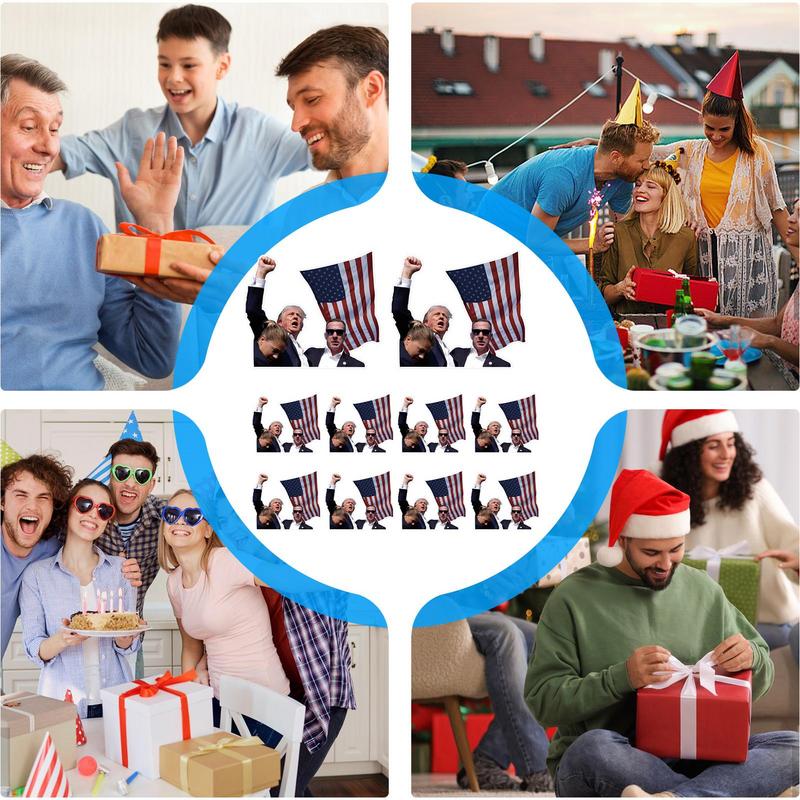 Celebrity Car Stickers 10pcs Waterproof President Election Support Labels Commemorative Automobile Decals For Car Window Vehicle