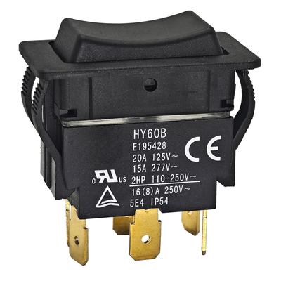 2025+ HY60B Rocker Switch - on-Off-on 125/250V 20/15A 6 Pins Push Button Switch - Arc Pushbutton for Industrial,Power Tools