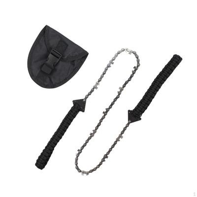 Pocket Hand Saw Compact Folding Rope Chain for Gardening Outdoor Hunting Black 11 Blade