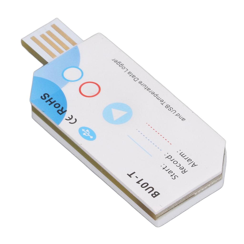 USB Temperature Data Logger Bluetooth APP Connection Temp PDF Report Recorder 120 Days 32000 Capacity