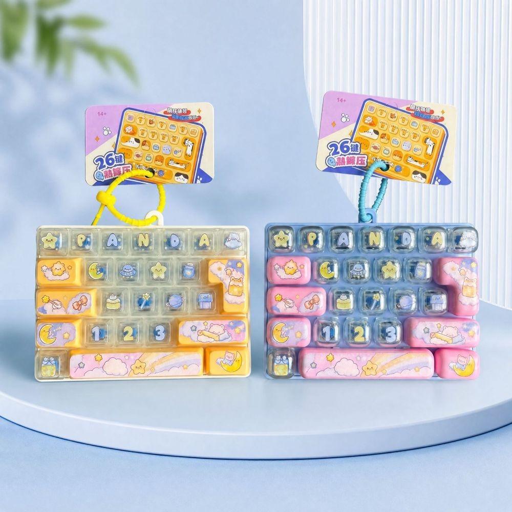 26 Key Decompression Button Toy Mini Keyboard Keyboard Keychain  Hanging Charm