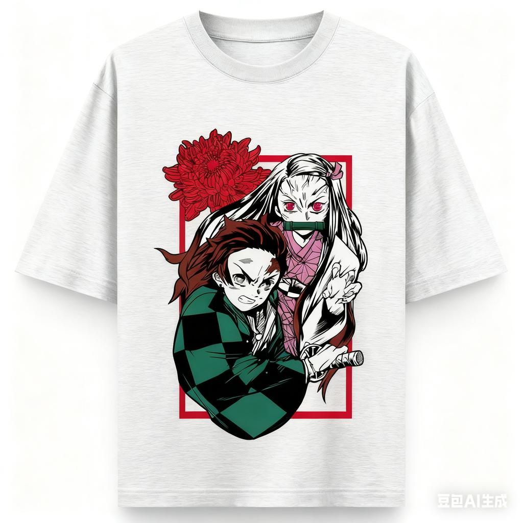 Demon Slayer Anime Printing Oversized Cotton Tshirt Men and Women Comfortable Harajuku Trend Y2K  Summer Short Sleeve Tshirt