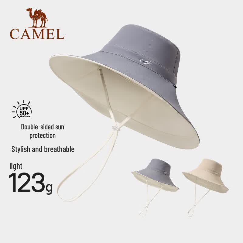 Camel Double-sided Sun Protection Fisherman Hat One Size